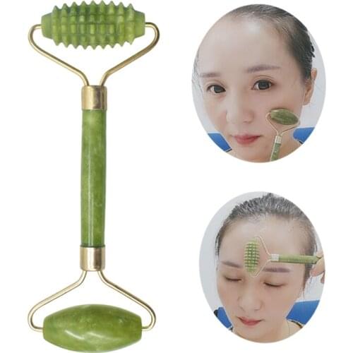 1pcs Facial Massage Jade Roller Natural Jade Board Face Lift Hands Body Skin Relaxation Slimming Beauty Health Care