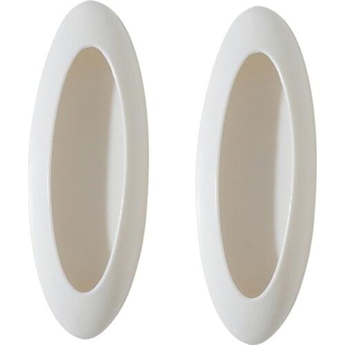 2PCS/Set Oval Shape Self-Stick Drawer Knobs Handle Cabinet Drawer Handle Auxiliary Pull Knobs for Cabinet Door Window Drawer