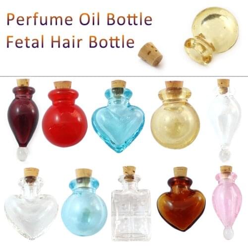 2PCS Clear Glass bottle with cork empty glass bottle pendants glass container DIY gift