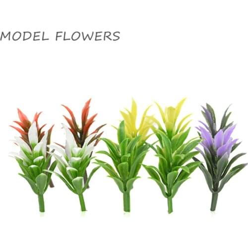 3CM artificial flower miniature model flower/grass scale park scene model grass for sand table model making scenery layout