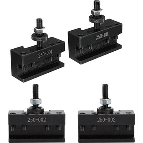4Pcs Quick Tool Change Holder Turning Facing Lathe Parting Blade, 2 Pcs 250-001 & 2 Pcs 250-002