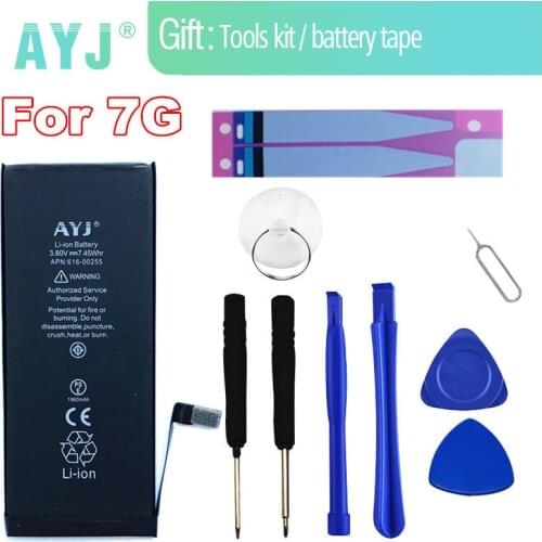 AYJ Rechargeable Battery For Apple iPhone 7 iPhone7g iPhone7 High Capacity 1960 mAh Li-polymer Li-ion Battery Free Tools Sticker