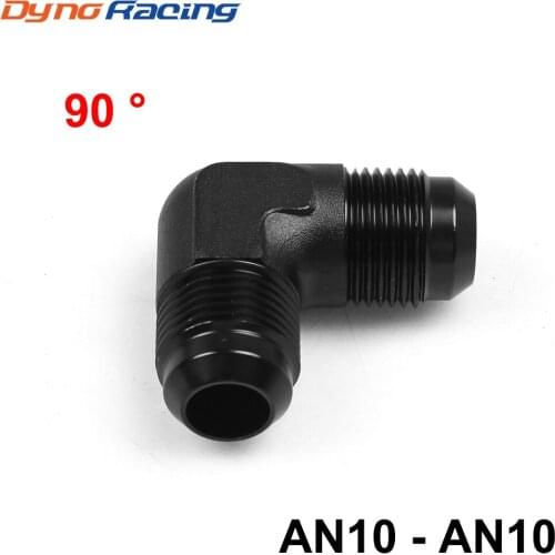 AN10 10-AN Male to 10AN AN-10 Male 90 Degree Flare Swivel Fitting Adapter BLACK BX102206
