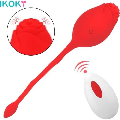 12 Modes Anal Clitoris Stimulation Jump Egg Vibrator G Spot Massager Sex Toys For Women USB charging Rose Shape