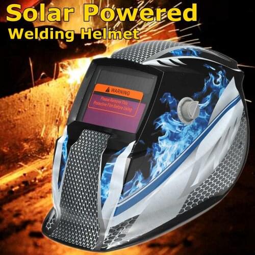 Solar Powered Automatic Darkening Eyes Mask Electric Welding Helmet Adjustable Shade 4/9-13 for TIG MIG ARC MAG Mask/Gloves/Lens