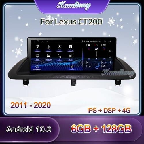 Kaudiony 10.25" Android 10.0 Car Radio For Lexus CT200 CT200H CT Car DVD Multimedia Player Auto GPS Navigation DSP 4G 2011-2020