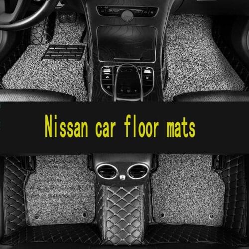 Custom car floor mats for Nissan All Models Qashqai Note Murano March Teana Tiida Almera X-trai car accessories auto styling