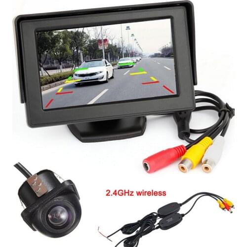 YeHeng Wireless Car Rear view Kit 4.3" TFT LCD Mirror Monitor & 170 Wide degree Reverse backup camera (20mm ) Parking Sensor