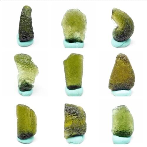 Hot Sale A++ Natural Moldavite green aerolites crystal stone pendant energy apotropaic4g-6g/ lot+ free rope Unique Necklace