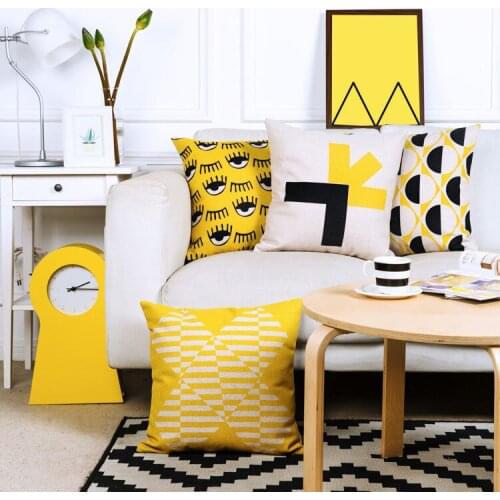 Hglegywbang Pillow Case Soft Room Gifts Single Sides Printing Cushion Casefashion Home Letter Cotton Linen