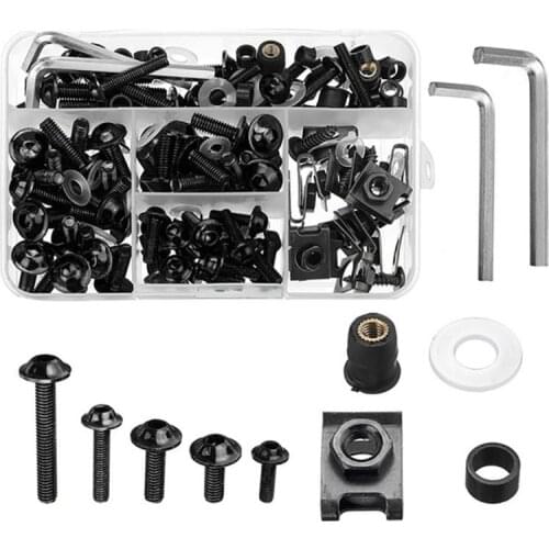 177Pcs/set Motorcycle Windshield Headlight Fairing Bolts Screws Kit Bodywork Nut Accessories For Honda/Yamaha/Kawasaki/Suzuki