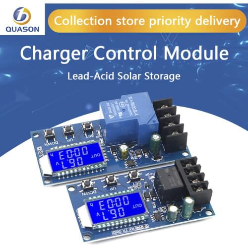 10A 30A 6-60V Lead-acid Solar Storage Battery Charger Control Module Digital Overcharge Protection Control Switch LED indicator
