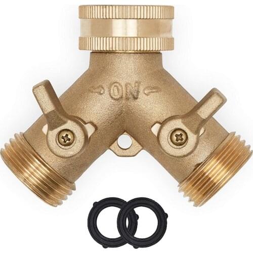 Brass Barb Pipe Fitting 2 Way Brass Connector Garden Hose Splitter Two-way Faucet Hose Copper Pagoda Water Tube Fittings