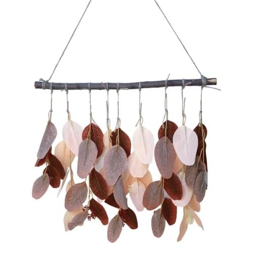 Wall Hanging Plant Fake Green Plants Artificial Eucalyptus Leaves Logs Simple Hotels Decorations Accessories Bedroom Decor Leaf