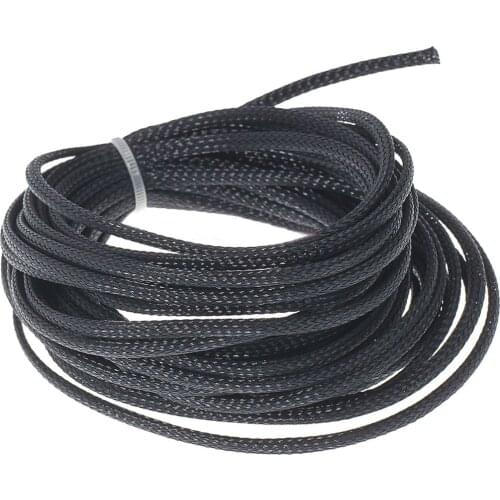 Expandable PET Braided Cable Protection Sleeve Flexible Sleeving Sheathing Wire Audio Sleeve For Pipe Hose 10M*4mm Mayitr