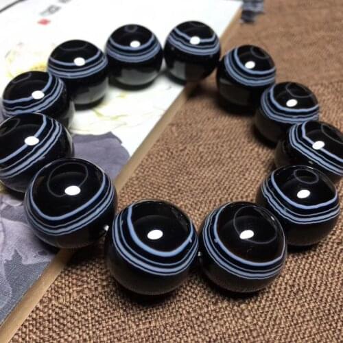 20mm Rare thread Bead Bangle eyeball vein Bead chalcedony Bead bracelet amulet