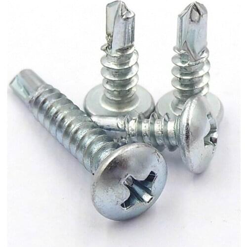 100pcs/set M4.2 M4.8 Sizes Self-tapping Screws 316 Stainless Steel Screws Cross Recessed Pan Head Screws for Woodenwork