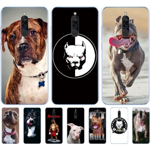 Silicon cover for xiaomi redmi 8a 8 note 8 PRO 8T 9S case for xiaomi mi 10 PRO NOTE 10 PRO MI 9 lite coque fundas pitbull dog
