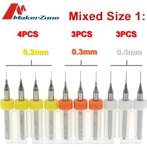 10PCS Mixed 0.2mm 0.3mm 0.4mm or 0.5mm 0.6mm 0.8mm 1.0mm 3D Printer Nozzle Cleaning Drill Bits Kit fit MK7 MK8 Print Nozzle