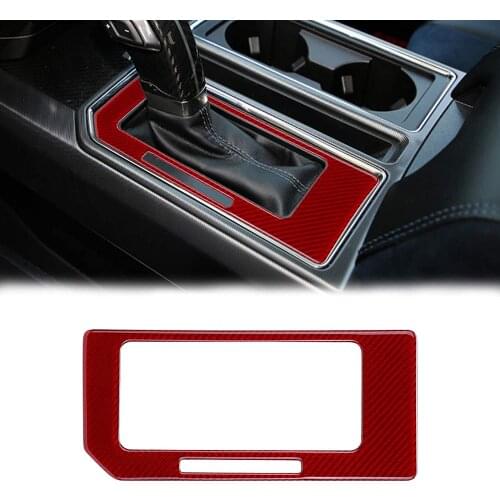 Compatible with Carbon Fiber Gear Shift Panel Decoration Frame Accessories for Ford F150 2015 2016 2017 2018 2019 2020