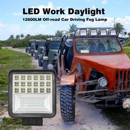 Led Light Bar 126W Led Bar Square Spotlight Off Road LED Work Light 12V 24V For Car Truck 4X4 4WD SUV ATV Fog Light