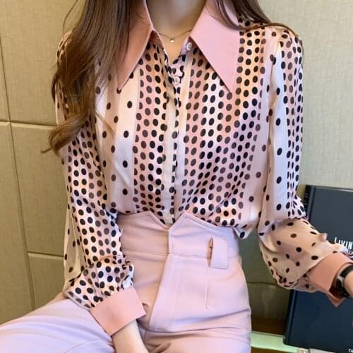 Thick Silk Shirt Womens Long-Sleeved Mulberry Silk New Style 2021 Fashionable Foreign-Style High-End Temperament Printed Top