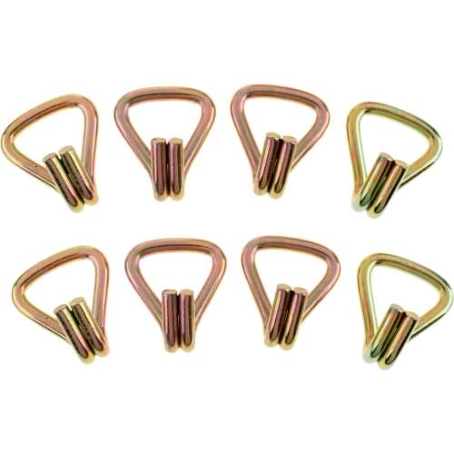 8Pcs Strong Steel Universal Ratchet Strap Double J Hook Replacement Tie Down Trailer Spare Parts Accessories