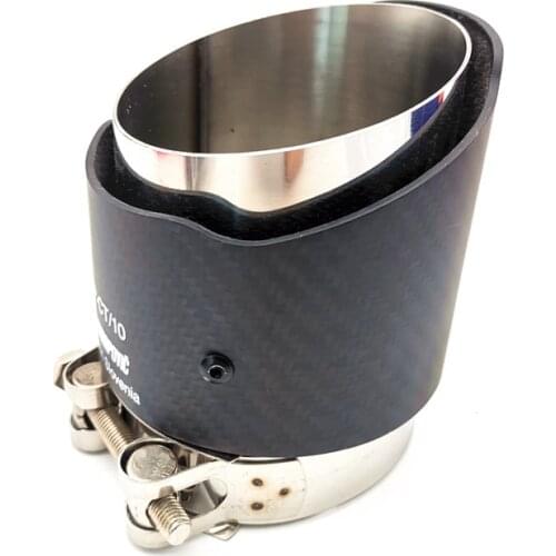 ID 86mm OD 101mm Car Twill Matte Carbon Fiber Exhaust Tip Muffler Tip For BM X5 F15 E70 X6 F16 Accessories