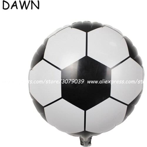 10pcs/lot 18inch Football Foil Balloon Soccer Helium Balloons Birthday party decoration Globos kids toy 45*45cm