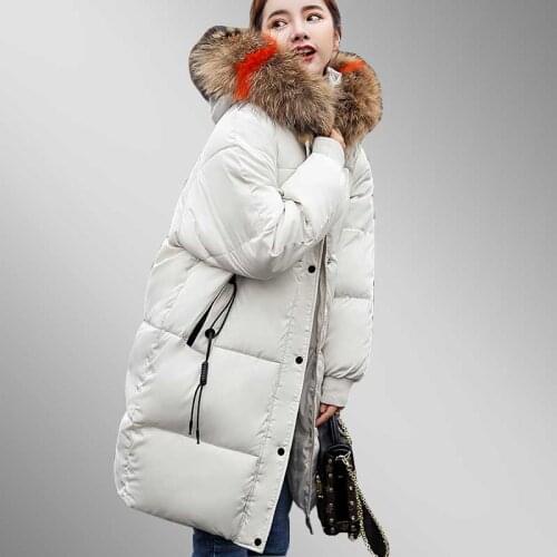 Women Plus Size Parka 2018 Down Cotton Winter Jacket Female Color Fur Collar Coat Loose Thickened Long Vintage Overcoat WZ739