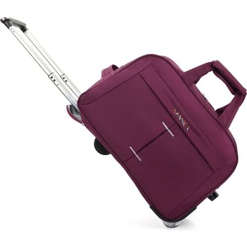 Women Waterproof High Capacity Travel Bag Thick Style Rolling Suitcase Trolley Luggage Lady Men Travel Bags Suitcase with Wheels