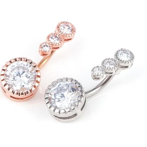 1pc Sexy Dangling Navel Belly Button Rings Belly Piercing Crystal Surgical Steel Woman Body Jewelry Barbell Women Accessories