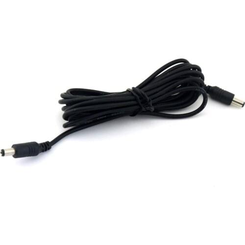 10pcs CCTV DC Power 5.5mm x 2.1mm Male To Male M/M Connector Extension Cord Cable 3M