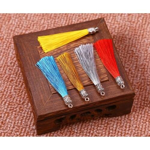 100pcs/lot Decorative Tassels Fringe For DIY Jewelry Making Earrings Handmade Accessories Polyester For Jewelry Clothes Decor