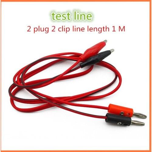 5PCS test line Banana plug alligator clip wire Power supply is red and black 2 plug 2 clip line length 1 meter