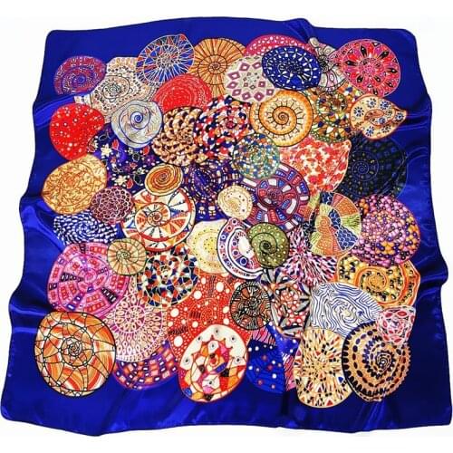 90CM large square scarf silk scarf new handkerchief headscarf ladies travel shawl women