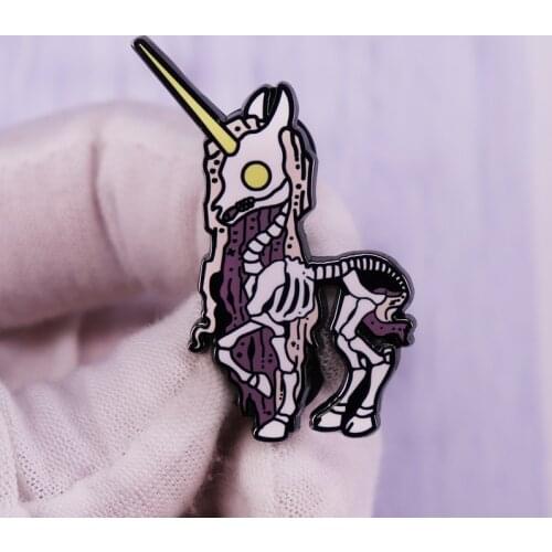 Cute Skeleton Unicorn Enamel Pin Fashion Decoration Badge Brooch