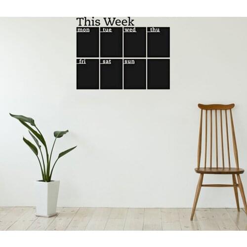Weekly Planner Wall Sticker Calendar Memo Blackboard Wall Decal Removable For Classroom Office Home Decor Vinyl dw6795