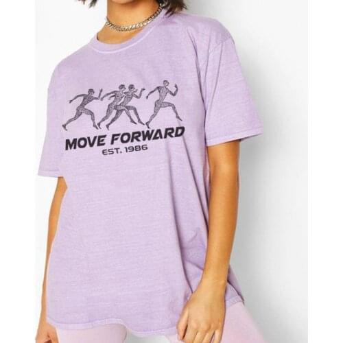 Move Forward Art Hoe Aesthetic Oversized T Shirt Vintage Streetwear Cute Graphic Tees Grunge Cotton Short Sleeve Women T-shirts