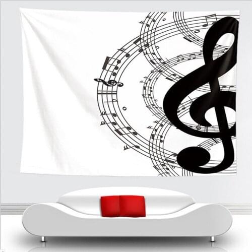 Fanaijia 3d Music notes tapestry Wall Plant flowers tapestry for music classroom Wall Decoration Tapestries wall blanket