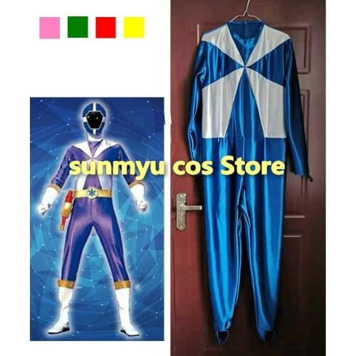 Kyukyu sentai gogofive Blue Red Bodysuit Cosplay Costume,Custom Size Halloween