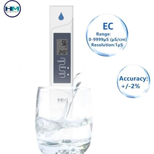 HM 2 in 1 EC Temperature Meter Tester Function Conductivity Meters Water Quality Test Device EC Tester for Pool 50%off