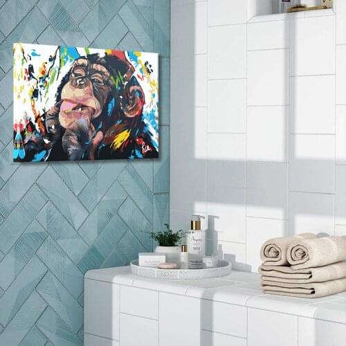 Canvas Painting Mischievous Monkey Art Print Nordic Poster Animals Wall Art Pictures for Living Room Modern Home Decor