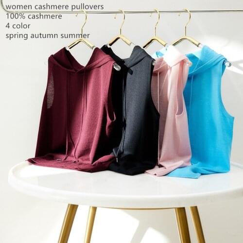 Naizaiga 100% cashmere spring summer solid women worsted cashmere with cap winter girl pullovers sweater , NSBL10