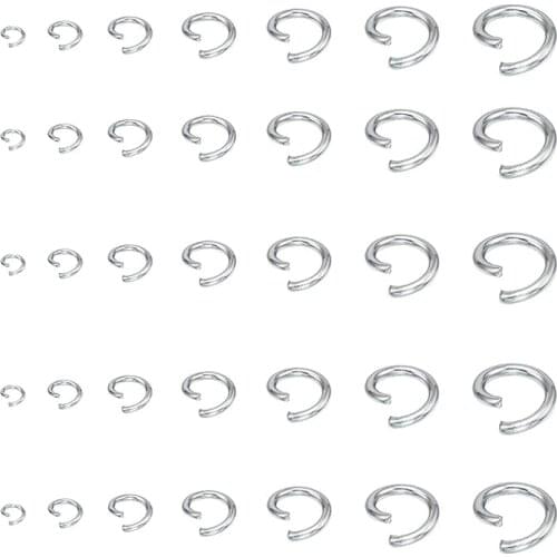 200pcs/Lot Stainless Steel Open Single Loops Jump Rings DIY Jewelry Findings & Split Ring for Jewelry Making Supplies Findings