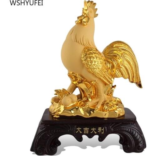 Creativity Resin Cock Model Home Decoration Living Room TV Cabinet Ornaments Office Desktop Lucky Money Decor Crafts Gift