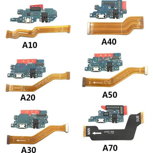 Main Board Motherboard Board + USB Charger Port Charging Board Flex Cable For Samsung Galaxy A10 A20 A30 A40 A50 A60 A70 A80