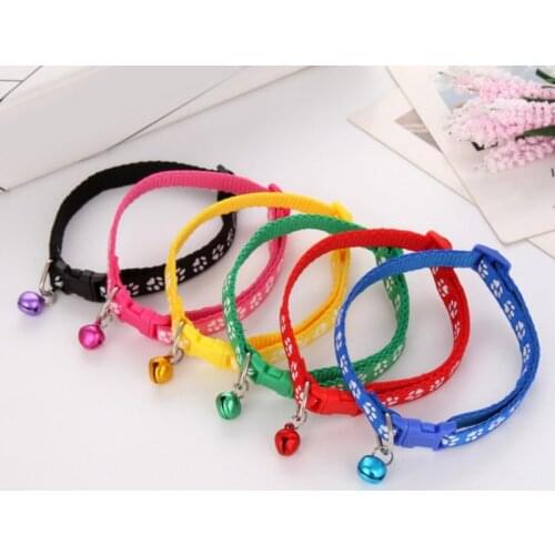 Pet Supplies Pet Cat Dog Adjustable Necklace Shaped Footprint With Bells Costume Accessories Collar Necklace Pet accessories