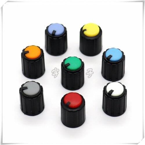 10 Pieces Plastic Flower Shaft Knob Diameter 10mm Height 12mm Potentiometer Encoder Knob Gear Shaped Inner Hole 6mm