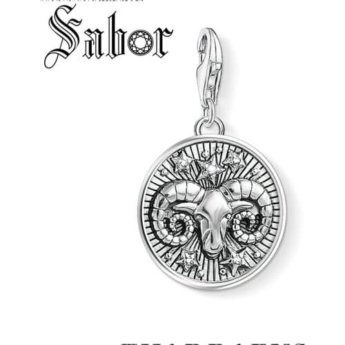 Star Sign Aries Charm Women Men silver plated 2020 Brand New DIY Pendant Fit Bracelet Charm Jewelry Zodiac Gifts thomas
